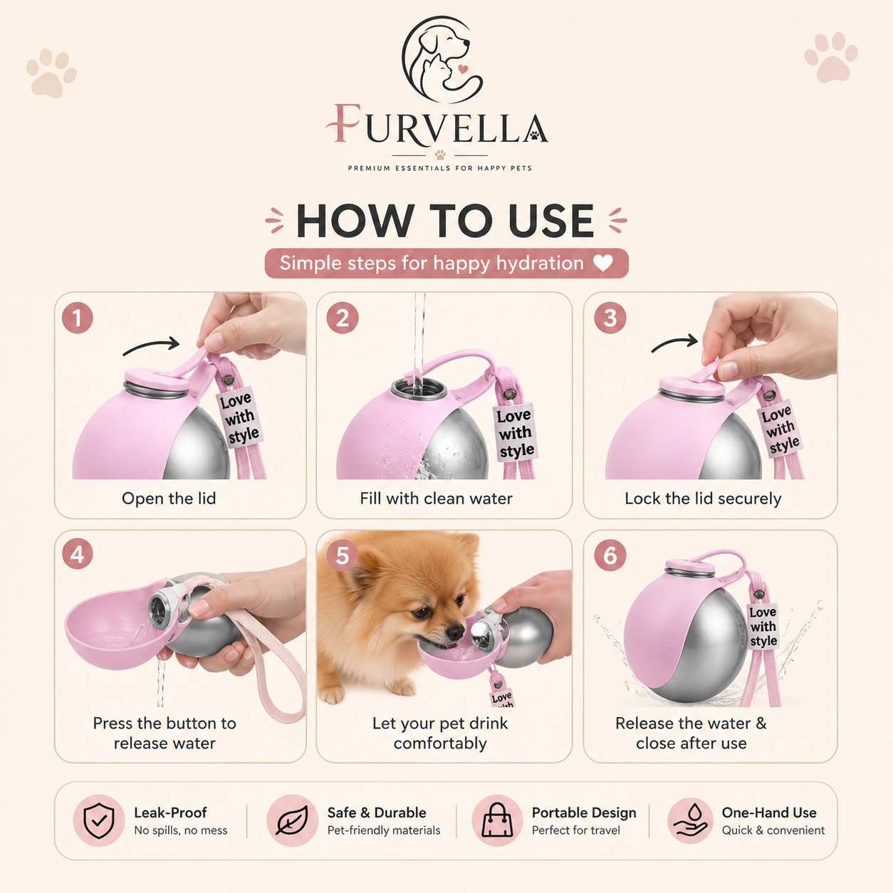 Furvella™ Travel Hydration Bottle
