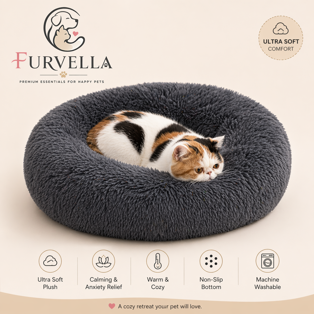 Furvella™ CozyNest Bed